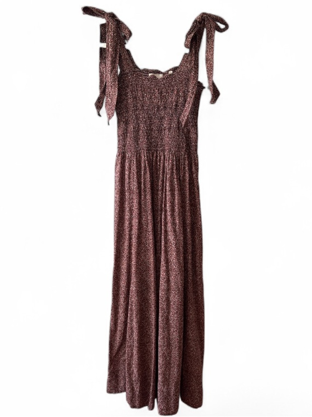 Doen | Smocked Tie-Shoulder Midi Dress | Floral | Medium - Picture 3 of 12